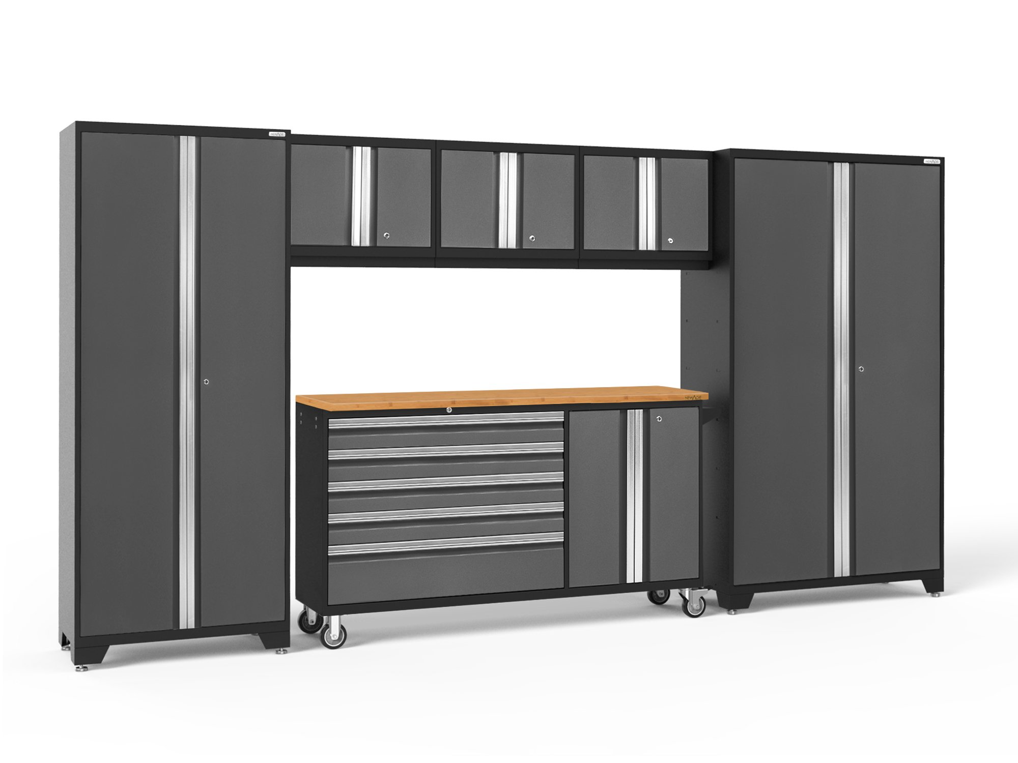 NewAge Products Cabinet Bold Series Gray 6 PC Set ‎(62in